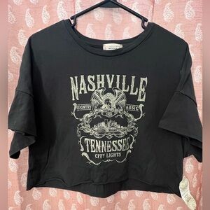 Altar’d State Nashville Crop Top/ Size Large/ NWT/ Color Charcoal